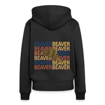 Bieber Retro Vintage - Women’s Premium Organic Hoodie - black - Back - Julia (174cm)