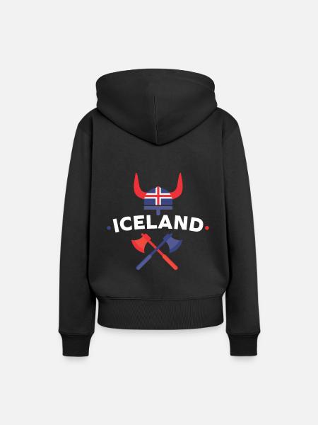 Island - Frauen Premium Bio Hoodie - Schwarz