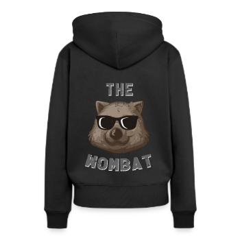 wombat - Sweat à capuche Premium bio Femme - noir - Dos - Julia (174cm)