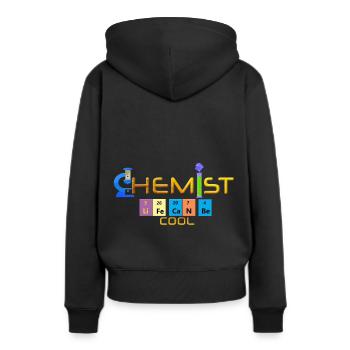 chimiste - Sweat à capuche Premium bio Femme - noir - Dos - Julia (174cm)