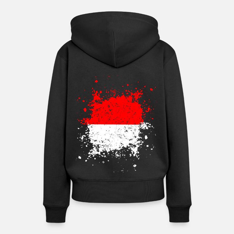 Monaco - Sweat à capuche Premium bio Femme - noir