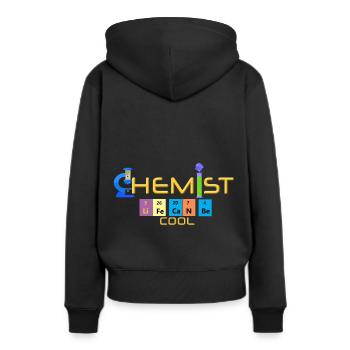 Chimiste - Sweat à capuche Premium bio Femme - noir - Dos - Julia (174cm)