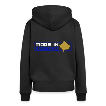 Pays d'origine du Kosovo Kosovare Kosova Albanie - Sweat à capuche Premium bio Femme - noir - Dos - Julia (174cm)