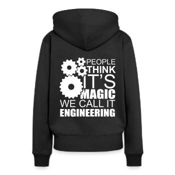 Ingenieur Architekt Technikfreaks Elektronik Job - Frauen Premium Bio Hoodie - Schwarz - Hinten - Julia (174cm)