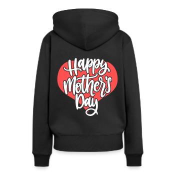 Muttertag Frauenpower Mutterschaft Muttermilch Mai - Frauen Premium Bio Hoodie - Schwarz - Hinten - Julia (174cm)