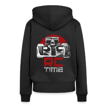 Voiture de course - Sweat à capuche Premium bio Femme - noir - Dos - Julia (174cm)