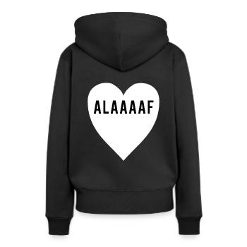 Alaaf Carnival Carnival - Sweat à capuche Premium bio Femme - noir - Dos - Julia (174cm)