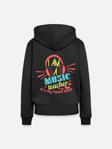 Musik Lehrer Spruch - Frauen Premium Bio Hoodie - Schwarz