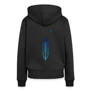 Odin - Sweat à capuche Premium bio Femme - noir - Dos - Julia (174cm)
