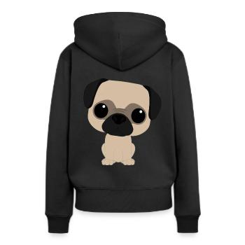 Carlin Carlin. carlin - Sweat à capuche Premium bio Femme - noir - Dos - Julia (174cm)