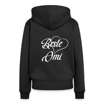 Beste Omi - Frauen Premium Bio Hoodie - Schwarz - Hinten - Julia (174cm)