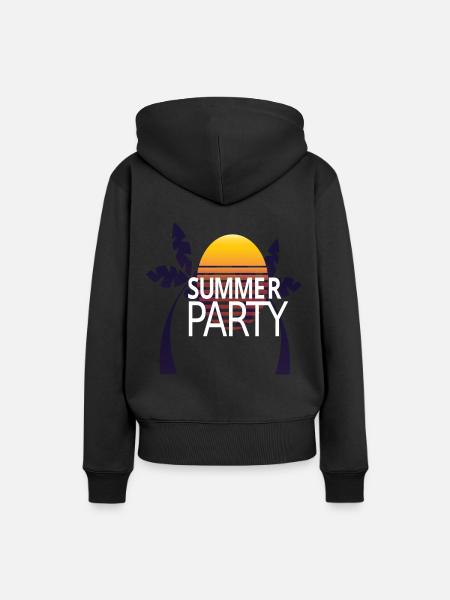 Summer Party - Frauen Premium Bio Hoodie - Schwarz