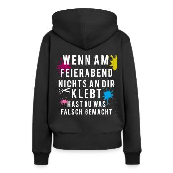 Erzieher Erzieherin Kita Kindergarten Kinderpflege - Frauen Premium Bio Hoodie - Schwarz - Hinten - Julia (174cm)