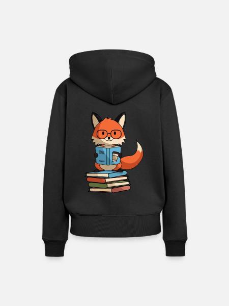 Schlaufuchs schlauer fuchs - Frauen Premium Bio Hoodie - Schwarz