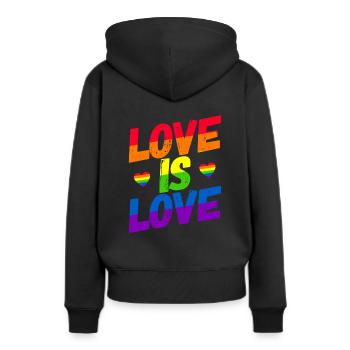 Homosexualité LGBT CSD Gay Pride - Sweat à capuche Premium bio Femme - noir - Dos - Julia (174cm)