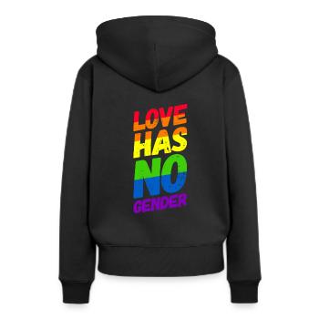 Homosexualité LGBT CSD Gay Pride - Sweat à capuche Premium bio Femme - noir - Dos - Julia (174cm)