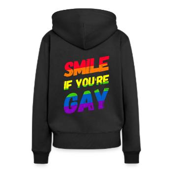 Homosexualité LGBT CSD Gay Pride - Sweat à capuche Premium bio Femme - noir - Dos - Julia (174cm)