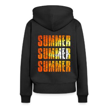 ÉTÉ ÉTÉ ÉTÉ - Sweat à capuche Premium bio Femme - noir - Dos - Julia (174cm)