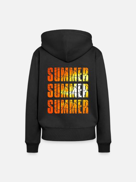 SUMMER SUMMER SUMMER - Frauen Premium Bio Hoodie - Schwarz