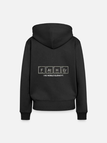 Meilleure citation de papa pour papa - cadeau papa - Sweat à capuche Premium bio Femme - noir
