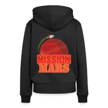 Mars Mission - Sweat à capuche Premium bio Femme - noir - Dos - Julia (174cm)