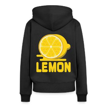 Citron citron - Sweat à capuche Premium bio Femme - noir - Dos - Julia (174cm)