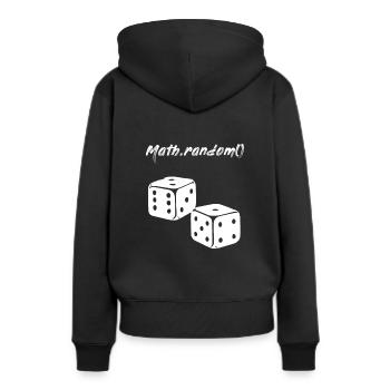 Zufall Math.random() Würfel Programmierer - Frauen Premium Bio Hoodie - Schwarz - Hinten - Julia (174cm)