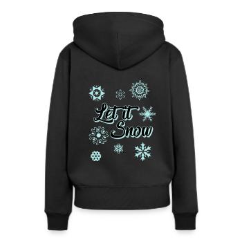 Chemise de neige pour femme et enfant - Let it snow - Sweat à capuche Premium bio Femme - noir - Dos - Julia (174cm)