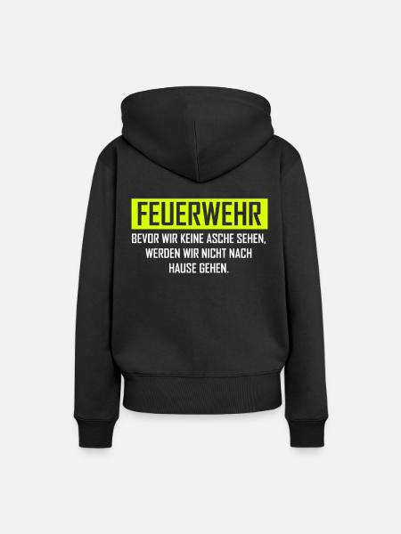 Freiwillige Feuerwehr Asche Geschenkidee - Frauen Premium Bio Hoodie - Schwarz