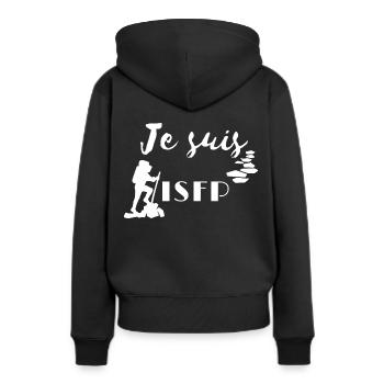 Personnalité ISFP - Sweat à capuche Premium bio Femme - noir - Dos - Julia (174cm)