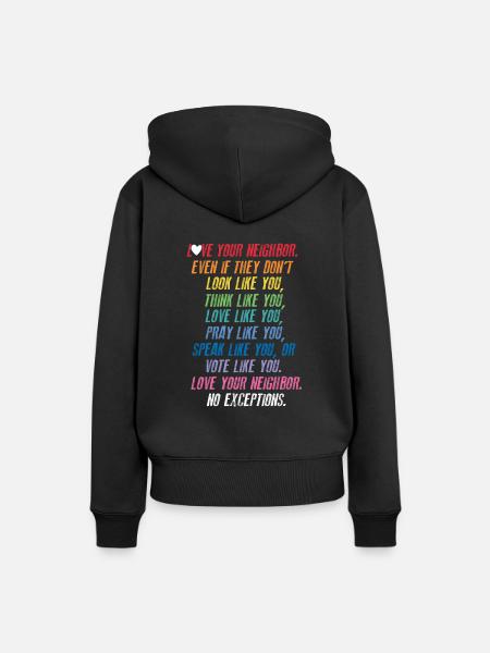 Tolerantie - Vrouwen Premium Bio hoodie - zwart