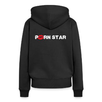 Porno Star - Sweat à capuche Premium bio Femme - noir - Dos - Julia (174cm)