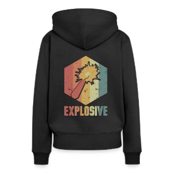 Dynamite Retro Cool Cadeau Dynamit - Sweat à capuche Premium bio Femme - noir - Dos - Julia (174cm)