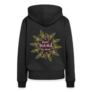 Meilleur Maman Le Monde Maman Maman - Sweat à capuche Premium bio Femme - noir - Dos - Julia (174cm)