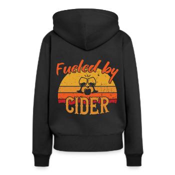Alimenté par du cidre / cidre - Sweat à capuche Premium bio Femme - noir - Dos - Julia (174cm)