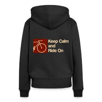 stilvolles Fahrrad Motiv. elegant Geschenk - Frauen Premium Bio Hoodie - Schwarz - Hinten - Julia (174cm)