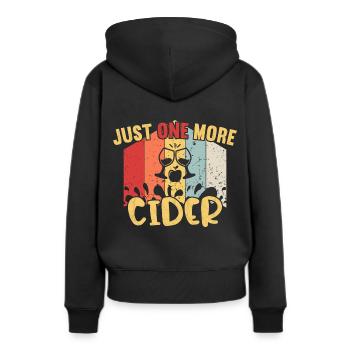Juste un cidre / cidre de plus - Sweat à capuche Premium bio Femme - noir - Dos - Julia (174cm)