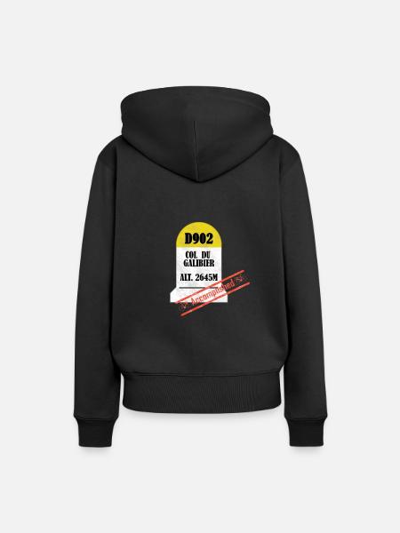 Col du Galibier - Sweat à capuche Premium bio Femme - noir