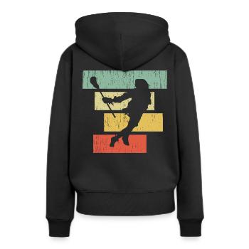 lacrosse - Sweat à capuche Premium bio Femme - noir - Dos - Julia (174cm)