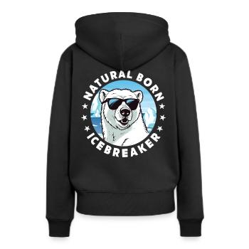 Polar Bear Bear Arctic North Pole Polar Bear Saying - Women’s Premium Organic Hoodie - black - Back - Julia (174cm)