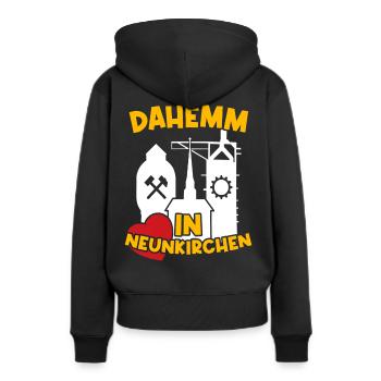 Zuhause in Neunkirchen Saar Saarland 66538 Stadt - Frauen Premium Bio Hoodie - Schwarz - Hinten - Julia (174cm)