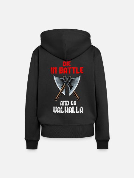 Wikinger - Frauen Premium Bio Hoodie - Schwarz
