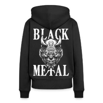 Black Metal Démon - Sweat à capuche Premium bio Femme - noir - Dos - Julia (174cm)