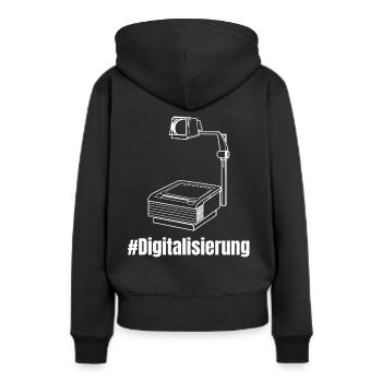 Digitalisierung Pandemie Schüler Deutschand Schule - Frauen Premium Bio Hoodie - Schwarz - Hinten - Julia (174cm)