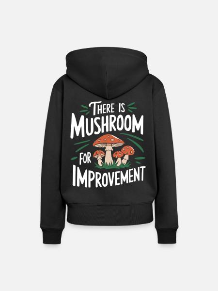 Pilz Pilze Funghi Champignon - Frauen Premium Bio Hoodie - Schwarz