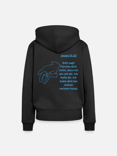 Jesaja 41 10 - Frauen Premium Bio Hoodie - Schwarz