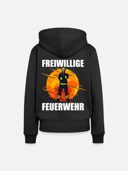 Freiwillige Feuerwehr - Frauen Premium Bio Hoodie - Schwarz