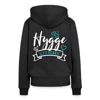 Hygge is my religion - Women’s Premium Organic Hoodie - black - Back - Julia (174cm)