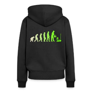 Evolution Jardinage Jardinage jardinage jardinage - Sweat à capuche Premium bio Femme - noir - Dos - Julia (174cm)