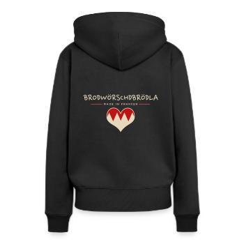 Brodwörschdbrödla cadeau franconien franconien - Sweat à capuche Premium bio Femme - noir - Dos - Julia (174cm)